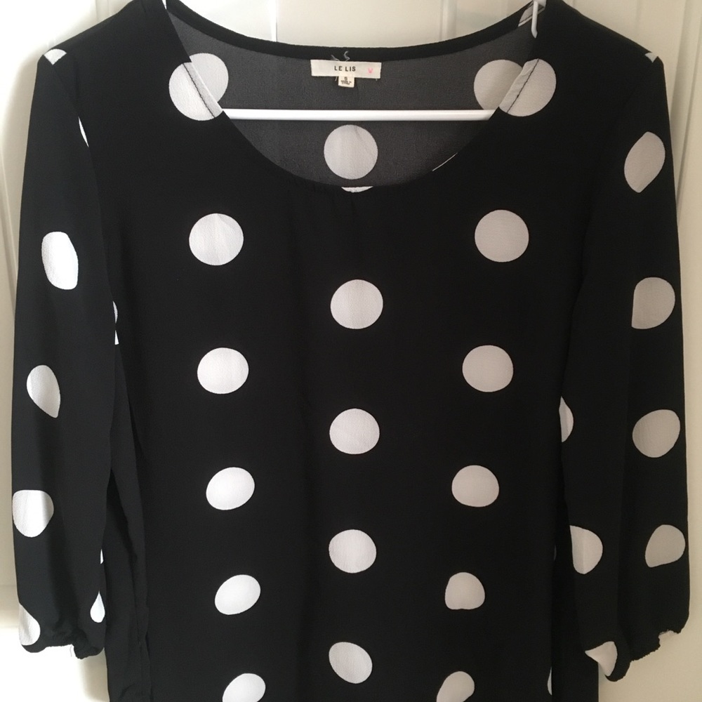 Black, 3/4 sleeve blouse